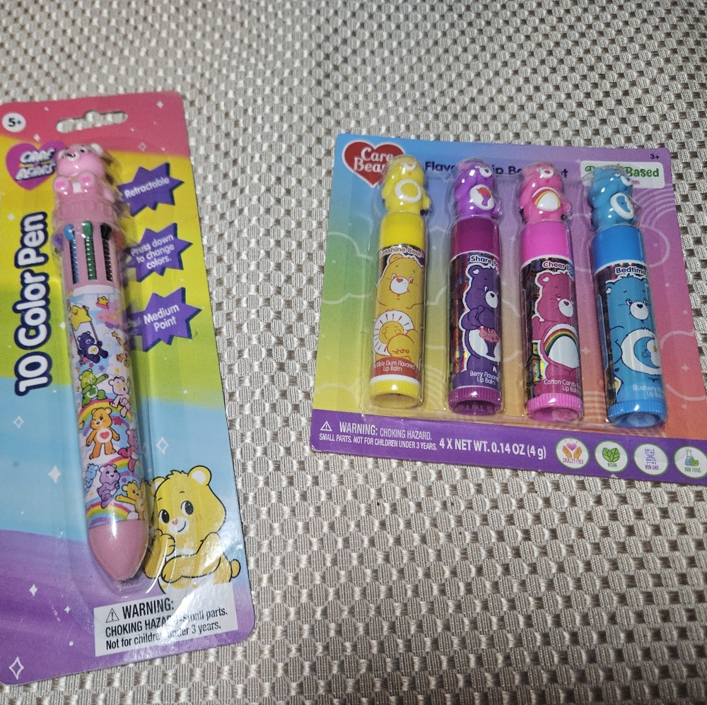 Care Bear Pen and Lip Gloss Set